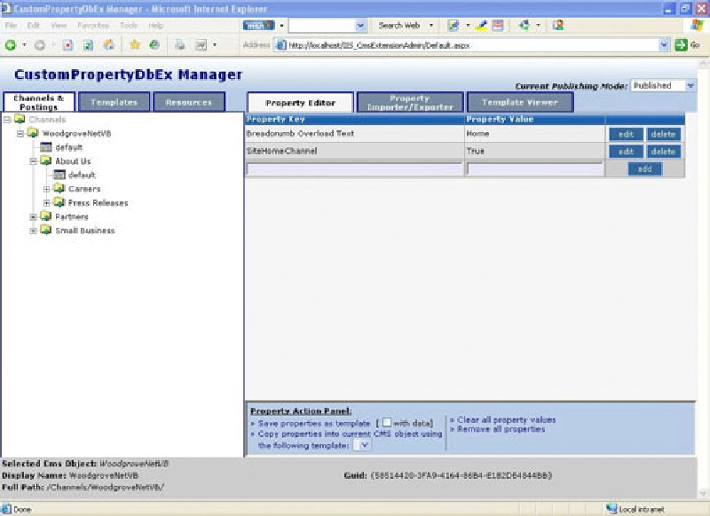IIS CMS Extension Admin IIS CMS Extension Admin