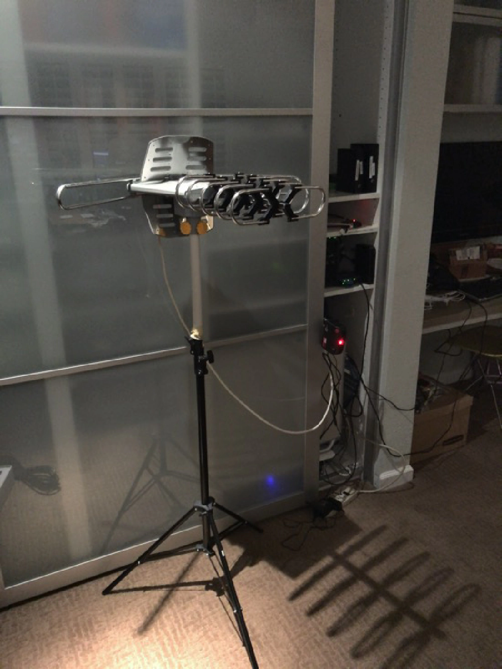 antenna set up next to my office server closet
