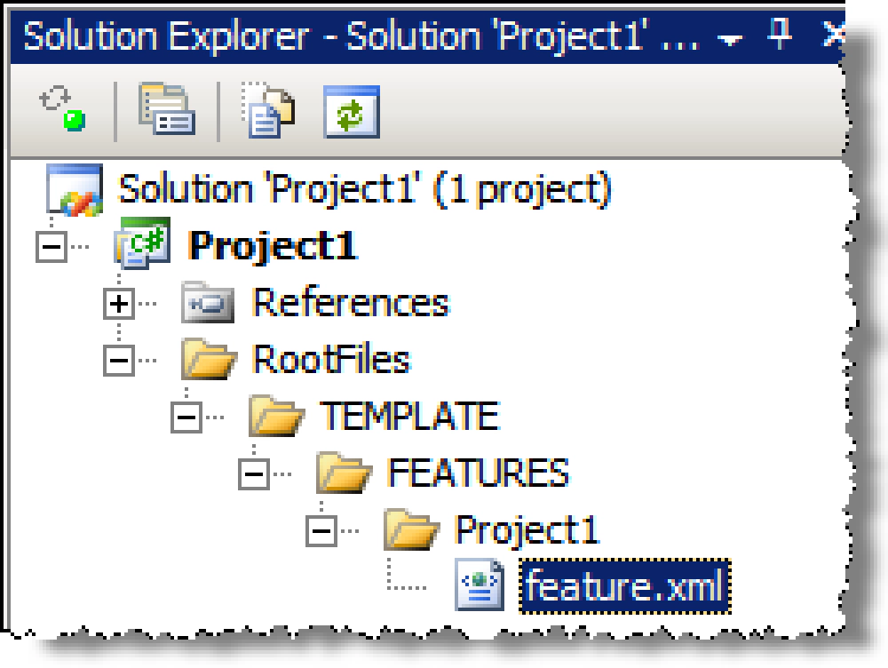 feature.xml in the Project Explorer