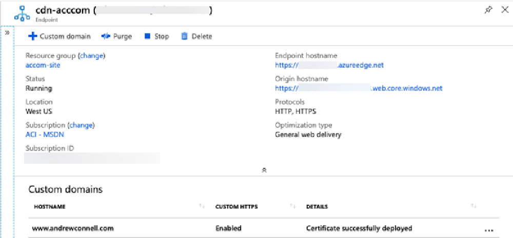 Azure CDN Profile with an Endpoint