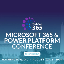 Join me - TechCon365 in Washington DC in August - M365 Dev