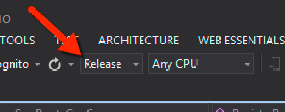 Visual Studio's Release button