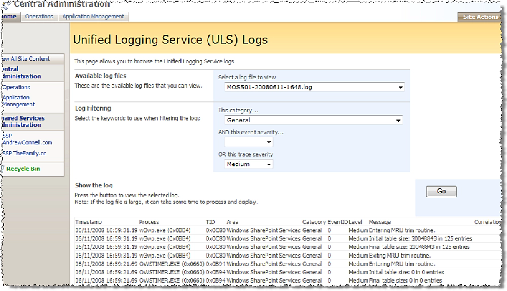 Scot Hillier's LogViewer Feature