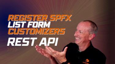 Register SPFx list form customizers with the SharePoint REST API