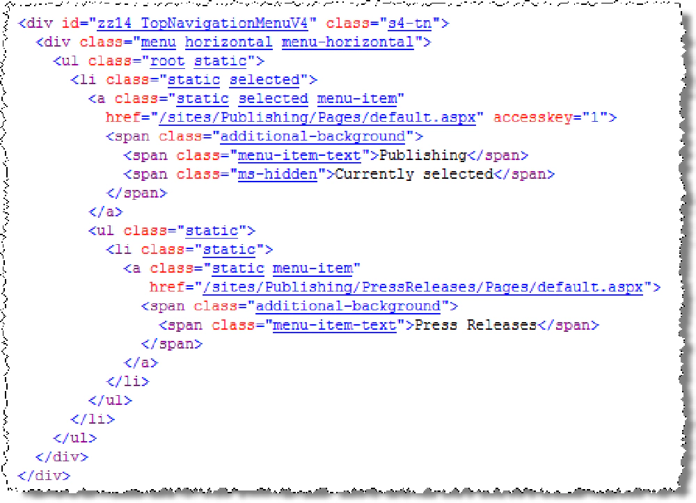 Global navigation in SharePoint 2010