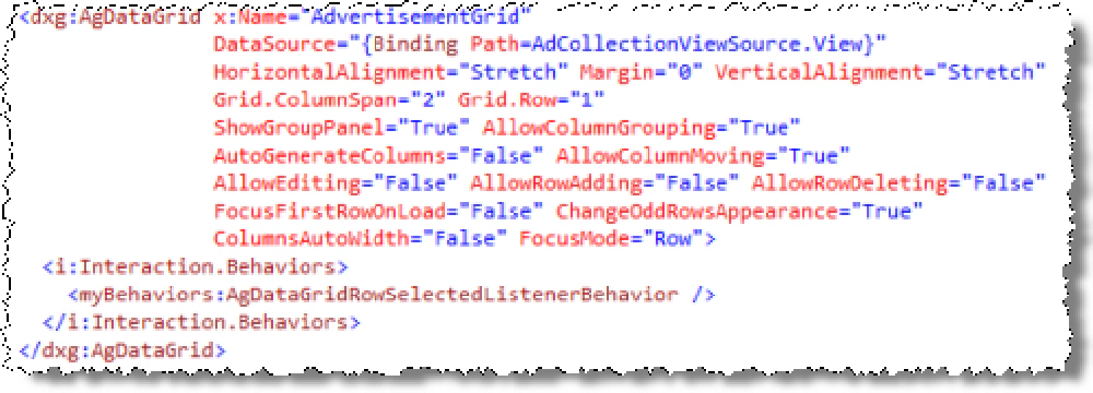 Updated XAML