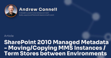 SharePoint 2010 Managed Metadata - Moving/Copying MMS Instances / Term Stores between Environments