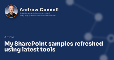 My SharePoint samples refreshed using latest tools