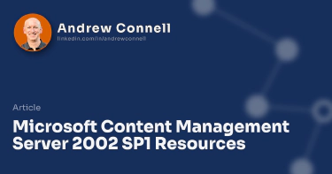 Microsoft Content Management Server 2002 SP1 Resources