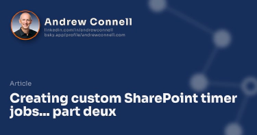 Creating custom SharePoint timer jobs... part deux