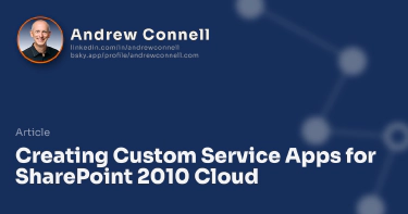 Creating Custom Service Apps for SharePoint 2010 Cloud