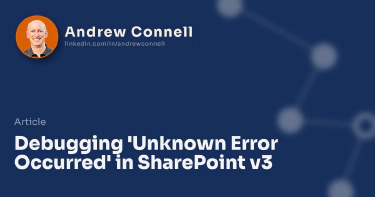 Debugging 'Unknown Error Occurred' in SharePoint v3