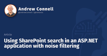 Using SharePoint search in an ASP.NET application with noise filtering