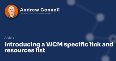 Introducing a WCM specific link and resources list