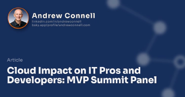 Cloud Impact on IT Pros and Developers: MVP Summit Panel