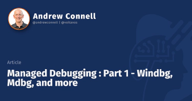 Managed Debugging : Part 1 - Windbg, Mdbg, and more