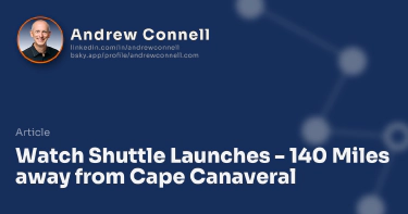 Watch Shuttle Launches - 140 Miles away from Cape Canaveral