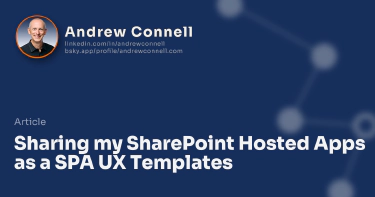 Sharing my SharePoint Hosted Apps as a SPA UX Templates