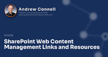 SharePoint Web Content Management Links and Resources