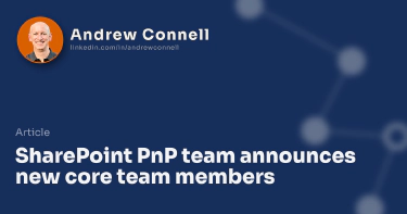 SharePoint PnP team announces new core team members