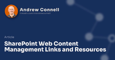 SharePoint Web Content Management Links and Resources