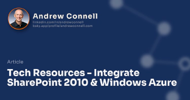 Tech Resources - Integrate SharePoint 2010 & Windows Azure