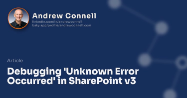 Debugging 'Unknown Error Occurred' in SharePoint v3