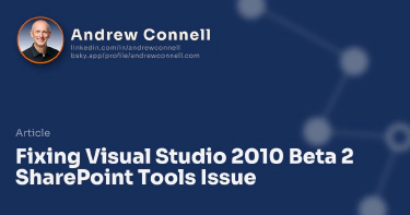 Fixing Visual Studio 2010 Beta 2 SharePoint Tools Issue