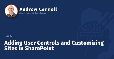 Adding User Controls and Customizing Sites in SharePoint