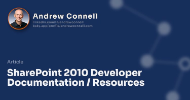 SharePoint 2010 Developer Documentation / Resources