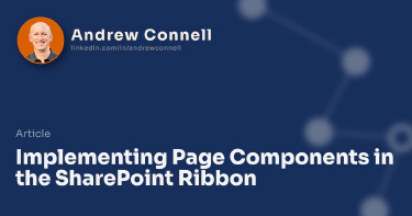 Implementing Page Components in the SharePoint Ribbon