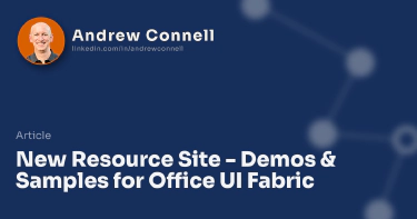 New Resource Site - Demos & Samples for Office UI Fabric