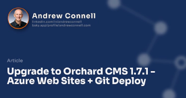 Upgrade to Orchard CMS 1.7.1 - Azure Web Sites + Git Deploy