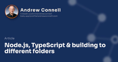 Node.js, TypeScript & building to different folders