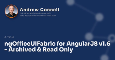 ngOfficeUIFabric for AngularJS v1.6 - Archived & Read Only