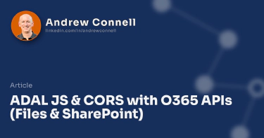 ADAL JS & CORS with O365 APIs (Files & SharePoint)