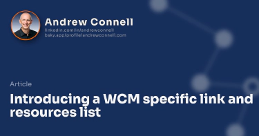 Introducing a WCM specific link and resources list