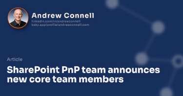 SharePoint PnP team announces new core team members