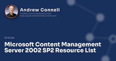 Microsoft Content Management Server 2002 SP2 Resource List