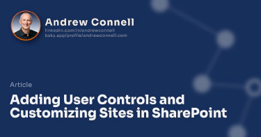 Adding User Controls and Customizing Sites in SharePoint