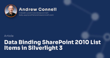 Data Binding SharePoint 2010 List Items in Silverlight 3