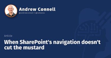 When SharePoint's navigation doesn't cut the mustard