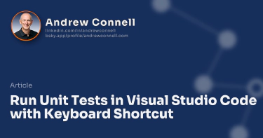 Run Unit Tests in Visual Studio Code with Keyboard Shortcut