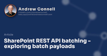 SharePoint REST API batching - exploring batch payloads