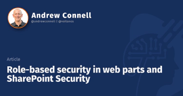 Role-based security in web parts and SharePoint Security