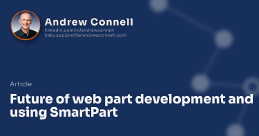 Future of web part development and using SmartPart