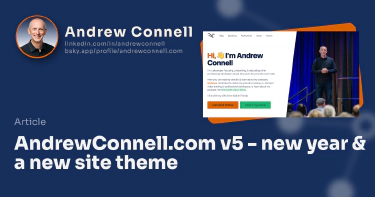 AndrewConnell.com v5 - new year & a new site theme