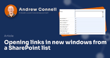 Opening links in new windows from a SharePoint list