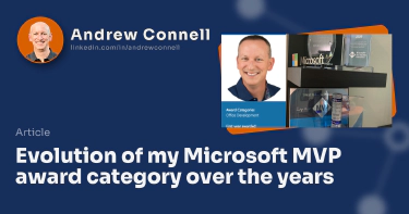 Evolution of my Microsoft MVP award category over the years