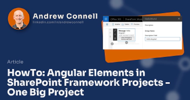 HowTo: Angular Elements in SharePoint Framework Projects - One Big Project